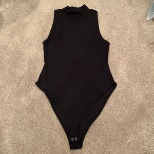 Black high neck bodysuit